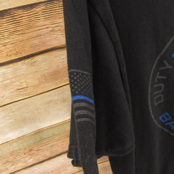 5.11 Tactical Black Back the Blue Crew Neck Short Sleeve Tee L - Picture 8 of 13